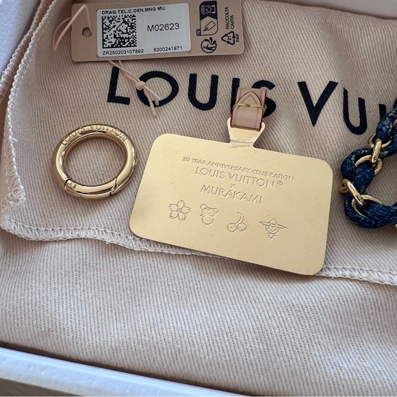 Louis Vuitton x Murakami Denim Cerise Cherry Phone Holder - Picture 5 of 12